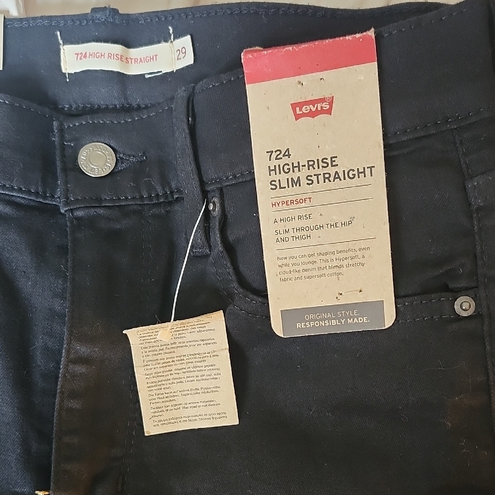 Levi's High-Rise Slim Straight Jeans - Dark Blue